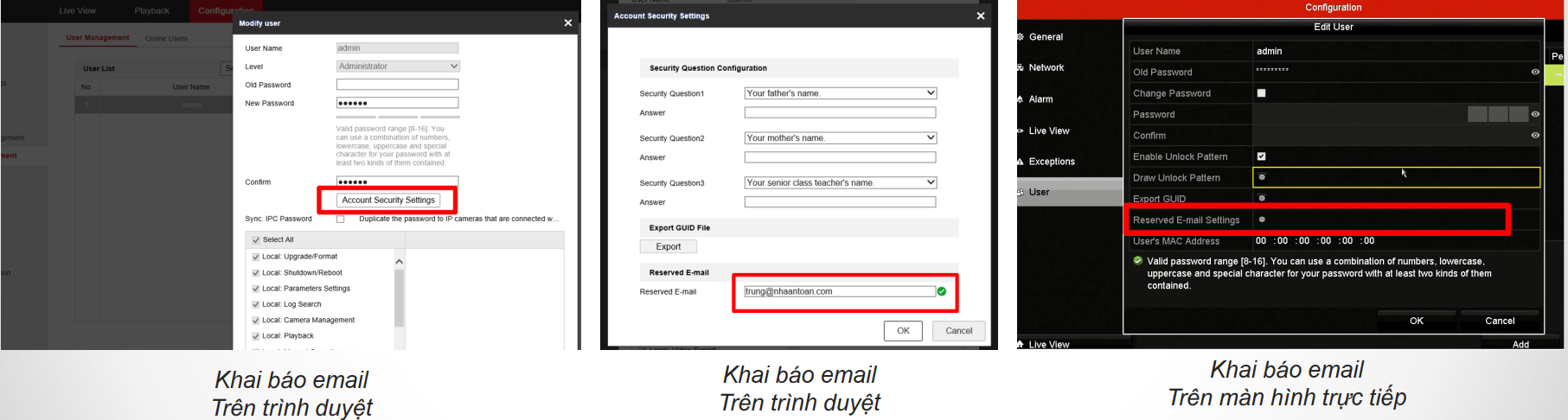 Tự reset mật khẩu bằng email.