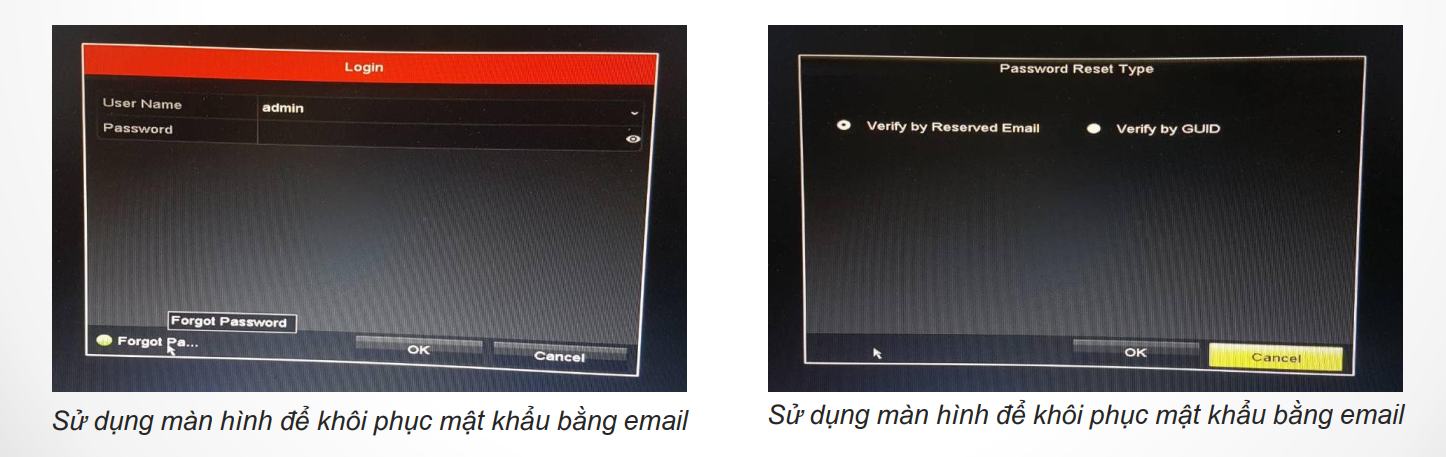 Tự reset mật khẩu bằng email.