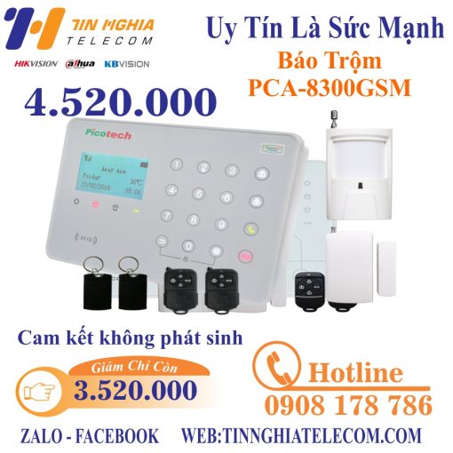 Báo trộm thông minh GSM 32 vùnBáo trộm thông minh GSM 32 vùng PICOTECH PCA-8300GSM